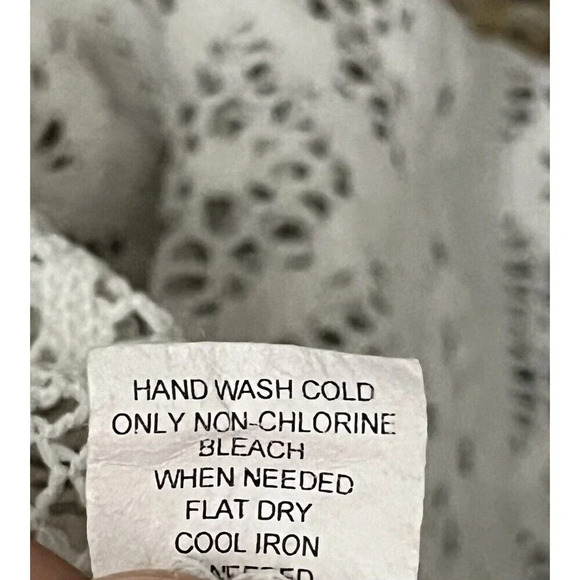 J Valdi White Crochet 90s Vintage Beach Coverup Pullover Mini Dress Sheer Tunic - Picture 6 of 9